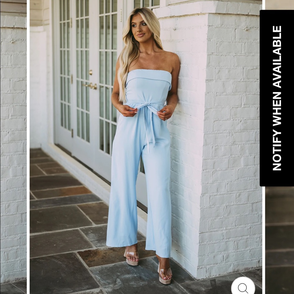 BABY BLUE JUMPSUIT - NWT - SMALL - SHOPTHESETHREE
